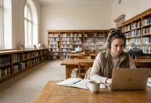 دانلود صدای کتابخانه واقعی برای درس خواندن و تمرکز عمیق